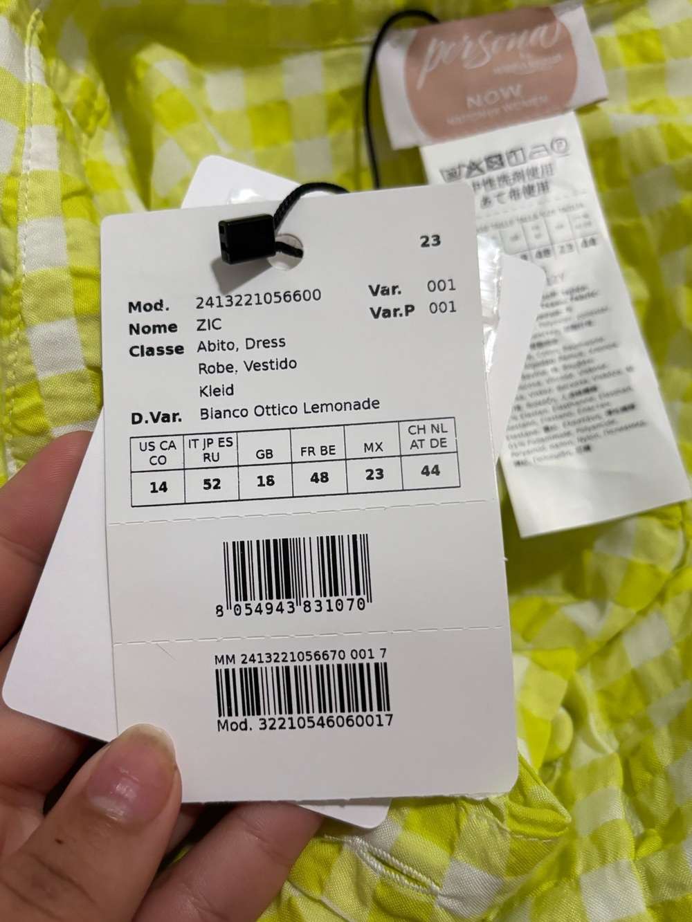 NWT PERSONA by Marina Rinaldi Women’s Yellow Gingham Midi Shirt Dress with Belt - Picture 13 of 16